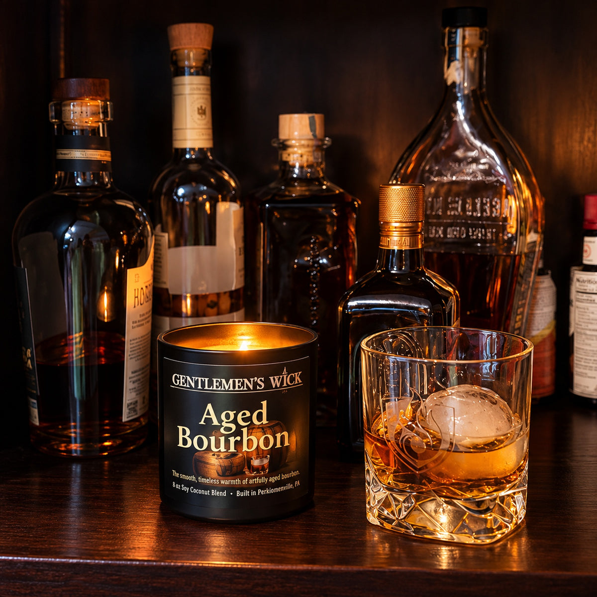 Aged Bourbon Scented Candle