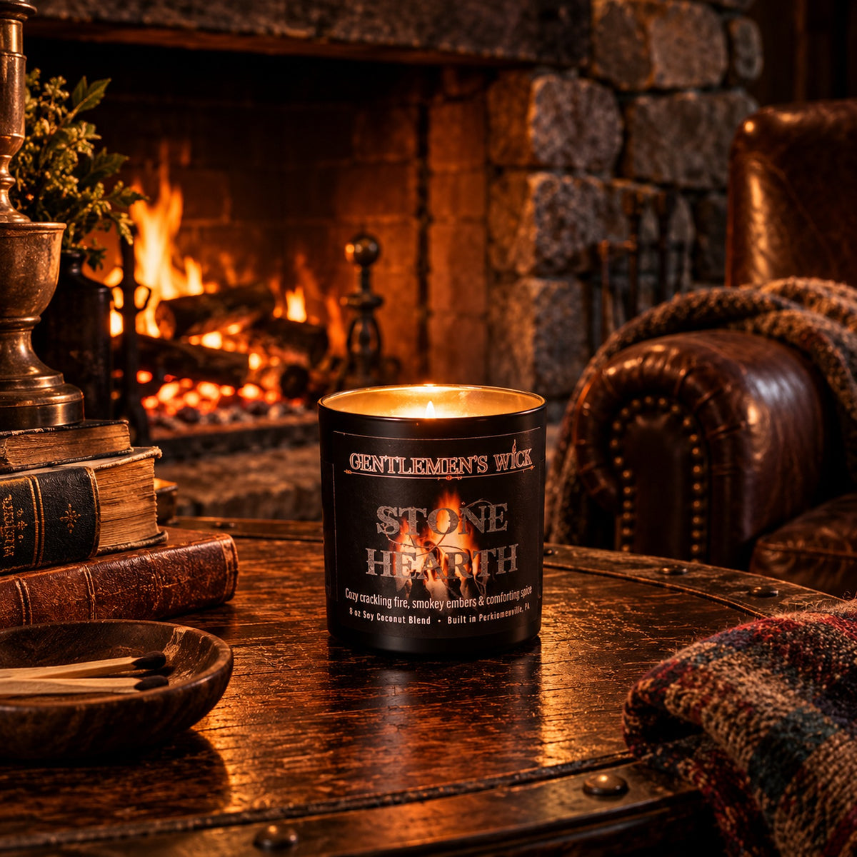 Stone Hearth Scented Candle
